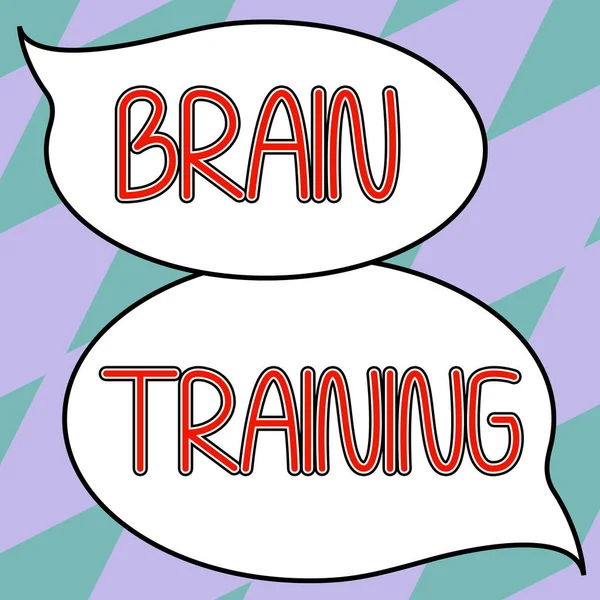 Tekenen Weergeven Brain Training Conceptuele Foto Mentale Activiteiten Cognitieve Vaardigheden — Stockfoto