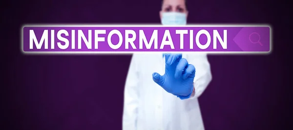Inspiration Showing Sign Misinformation Business Showcase False Data Particular Intended — Stock Photo, Image