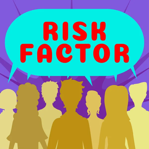 Kavramsal Manşet Risk Faktörü Genel Bakış Bir Insanın Hastalık Geliştirme — Stok fotoğraf