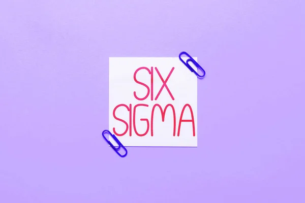 Szöveg Felirat Bemutatása Hat Sigma Fogalmi Fotókezelési Technikák Javítása Üzleti — Stock Fotó