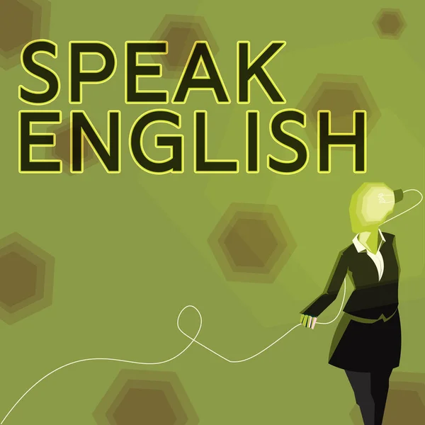 インスピレーションを示すテキスト ビジネスコンセプト英語を話す別の外国語オンラインコース — ストック写真