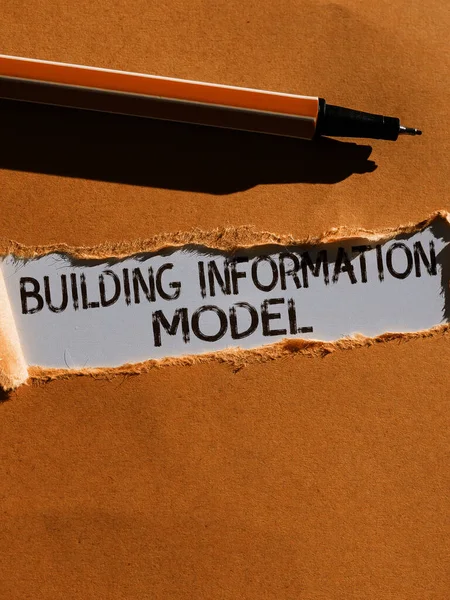 Conceptual Display Building Information Model Concept Jelentése Folyamat Hozzá Struktúra — Stock Fotó