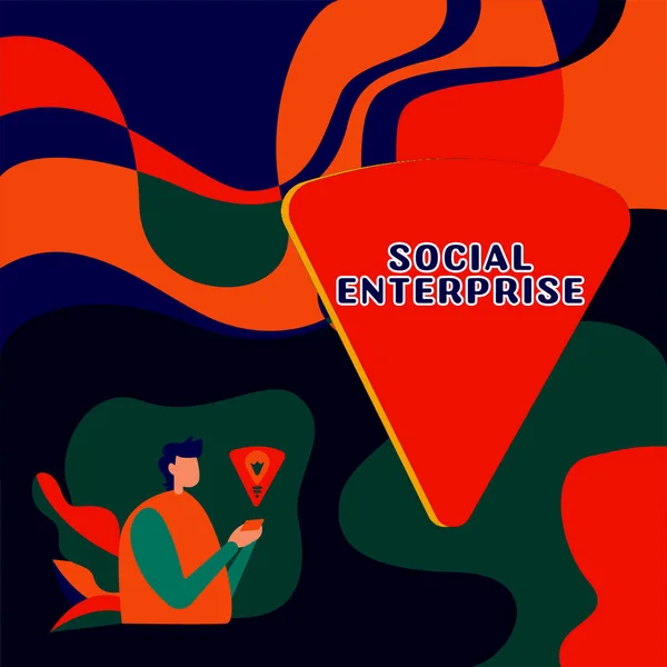 Texto Presentando Social Enterprise Internet Concept Business Que Hace Dinero — Foto de Stock