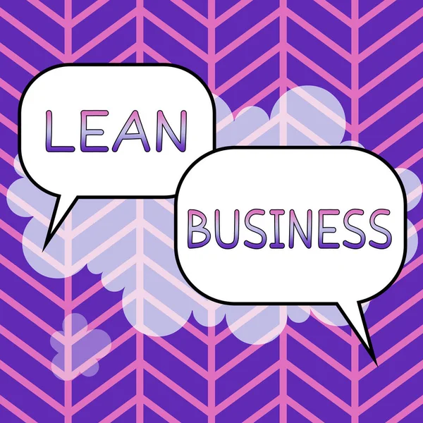 Ruční Psaní Znamení Lean Business Obchodní Koncept Zlepšení Minimalizace Odpadu — Stock fotografie