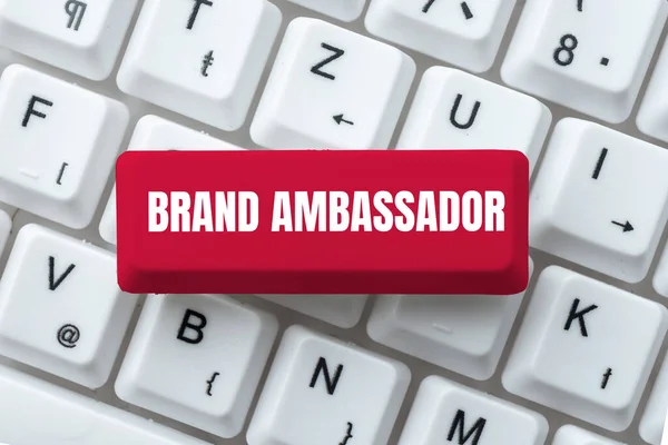 Legenda Texto Apresentando Brand Ambassador Agente Visão Geral Negócios Credenciado — Fotografia de Stock