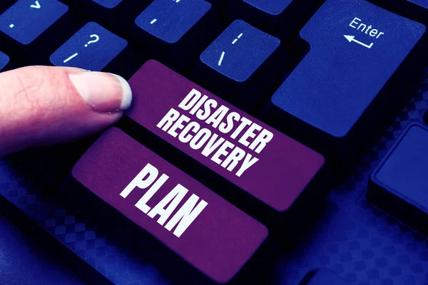 Έμπνευση Που Δείχνει Σημάδι Disaster Recovery Plan Έννοια Σημαίνει Έχουν — Φωτογραφία Αρχείου