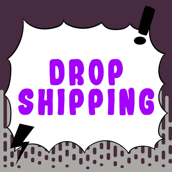 Концептуальний Підпис Drop Shipping Word Відправки Товарів Від Виробника Безпосередньо — стокове фото