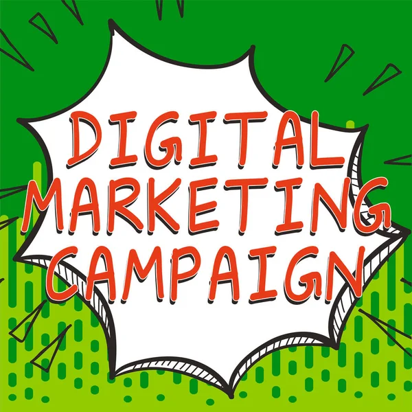 Inspirace Ukazující Nápis Digitální Marketingová Kampaň Business Showcase Správa Obsahu — Stock fotografie