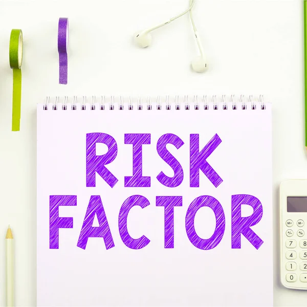 Text Caption Presenting Risk Factor Business Idea Something Rises Chance — Stock Photo, Image