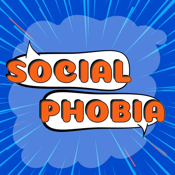 Ruční Psaní Znamení Sociální Fobie Pojem Znamená Drtivý Strach Společenských — Stock fotografie