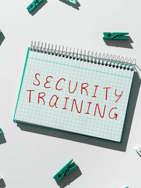 Podpis Wyświetlający Szkolenia Zakresie Bezpieczeństwa Pomysł Biznesowy Zapewniający Szkolenia Zakresie — Zdjęcie stockowe