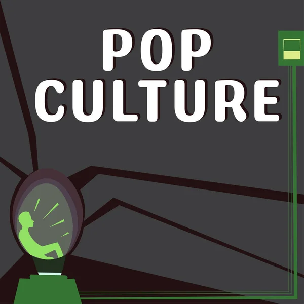 Psaní Textu Pop Culture Pojetí Význam Popisuje Životní Styl Vkus — Stock fotografie