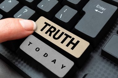 Gerçeği sunan metin başlığı, Yalan söylemenin gerçek durumunun tam tersi olan İş ve İş genel değerlendirmesi
