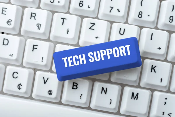 Text Zeigt Inspiration Tech Support Geschäftskonzept Unterstützung Von Personen Die — Stockfoto