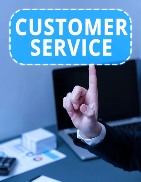 Handwriting Text Customer Service Business Approach Process Ensuring Customer Satisfaction — Stock Photo, Image
