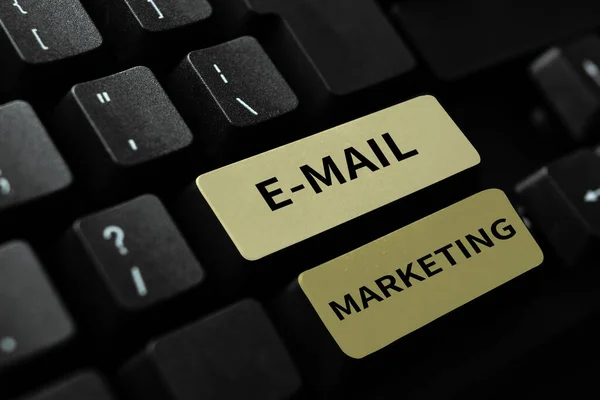 Escrita Exibindo Texto Mail Marketing Business Approach Commerce Publicidade Vendas — Fotografia de Stock