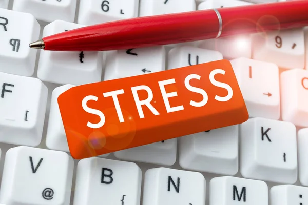 Handschrift Stress Internet Concept Een Fysische Chemische Emotionele Factor Die — Stockfoto