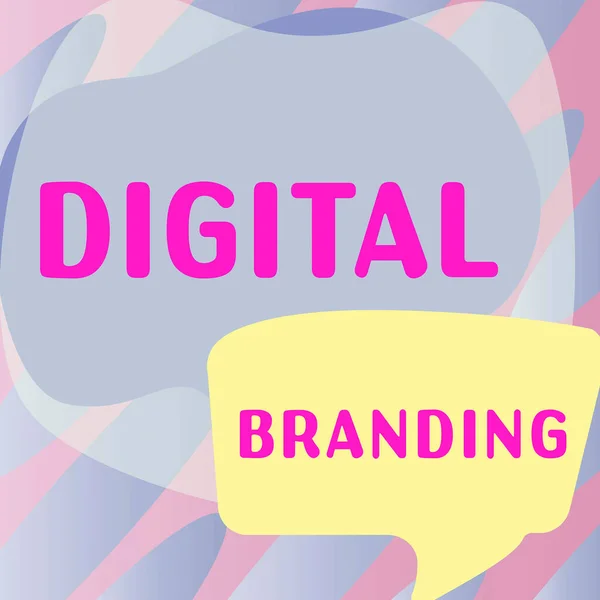 Señal Escritura Mano Digital Branding Word Escrito Combinación Marca Internet — Foto de Stock