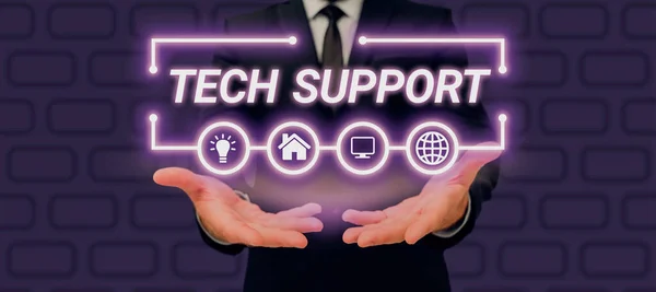 Konceptvisning Teknisk Support Affärsidé Att Hjälpa Individer Som Har Tekniska — Stockfoto