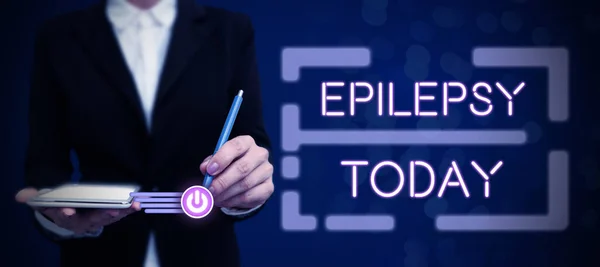 Texto Que Mostra Inspiração Epilepsia Palavra Para Quarto Distúrbio Neurológico — Fotografia de Stock