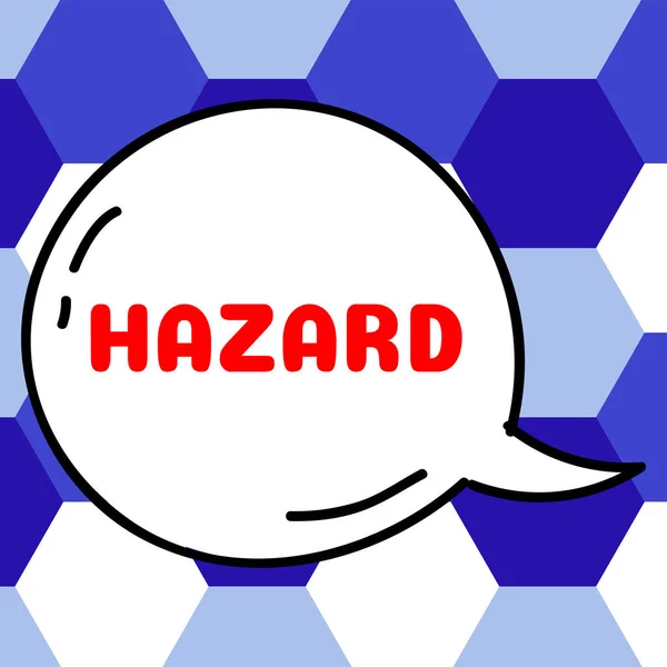 Handschrifttekst Hazard Internet Concept Account Statement Waarin Het Gevaar Risico — Stockfoto