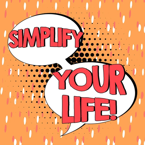 Sinal Escrita Mão Simplifique Sua Vida Conceito Negócio Focado Importante — Fotografia de Stock