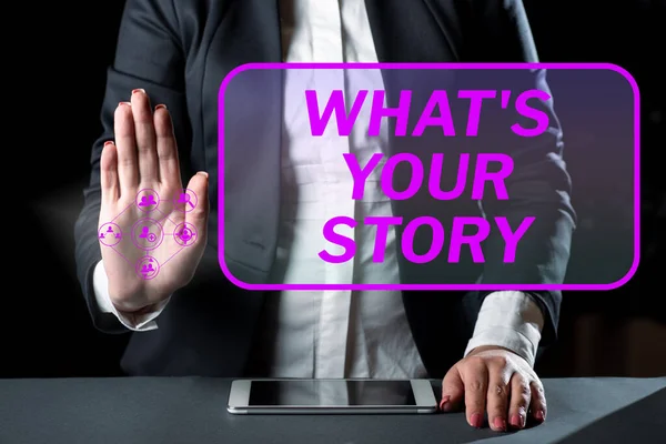 Handskrift Text Whats Your Story Internet Concept Någon Berätta Sig — Stockfoto
