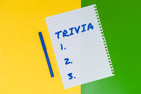 Conceptual Display Trivia Business Overview Details — 스톡 사진