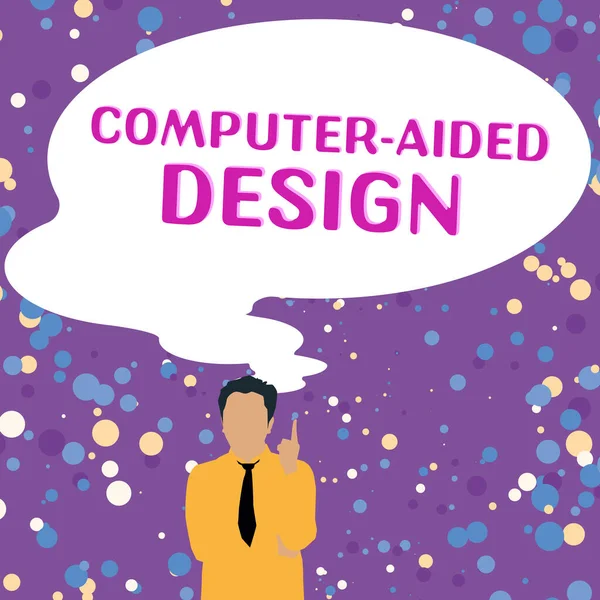 Exibição Conceitual Computer Aided Design Word Cad Industrial Design Usando — Fotografia de Stock