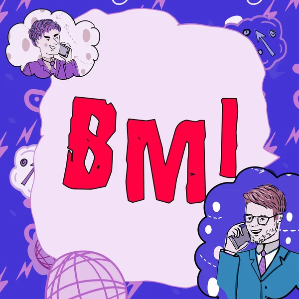 Σημάδι Κειμένου Δείχνει Bmi Word Συντάχθηκε Σχετικά Μέθοδο Εκτίμησης Των — Φωτογραφία Αρχείου