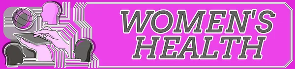 Tekst Bijschrift Presenteren Vrouwen Gezondheid Bedrijfsidee Vrouwen Lichamelijke Gezondheid Gevolg — Stockfoto