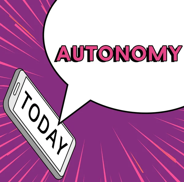 Текст Показывающий Вдохновение Autonomy Business Showcase Vehicle Can Guide Itself — стоковое фото