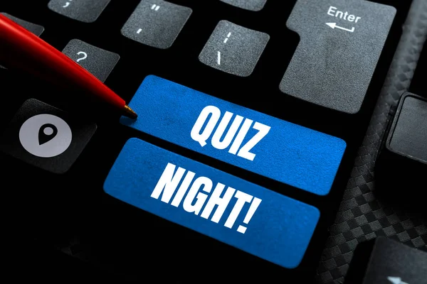 Quiz Night Word Evening Knowledge Competition Personals — 스톡 사진