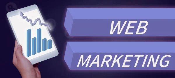Text Tecken Som Visar Web Marketing Internet Concept Elektronisk Handel — Stockfoto