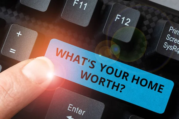 Τίτλος Κειμένου Που Παρουσιάζει Whats Home Worth Σας Word Value — Φωτογραφία Αρχείου