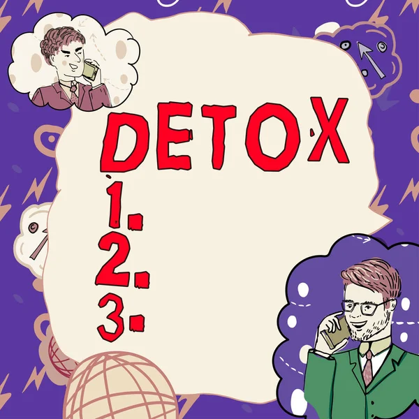 Texto Mostrando Inspiração Detox Palavra Escrito Momento Para Dieta Nutrição — Fotografia de Stock