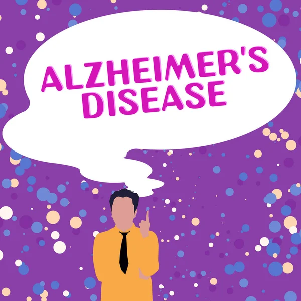 Pojęcie Wyświetlania Choroby Alzheimera Słowo Napisane Zaawansowane Pogorszenie Psychiczne Które — Zdjęcie stockowe
