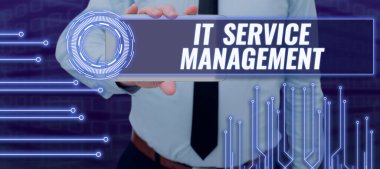 It Service Management, Kavramsal fotoğraf, IT servislerini hizalama sürecini gösteren metin işareti