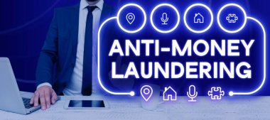 Para Aklamayla Mücadele, Kavramsal Fotoğraf Yasadışı eylemlerle gelir elde etmeyi durduran metin işareti