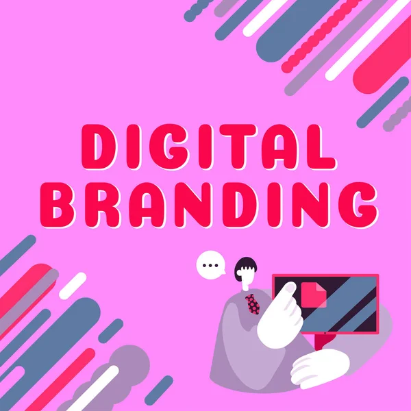 Visualización Conceptual Branding Digital Word Escrito Combinación Branding Internet Marketing — Foto de Stock