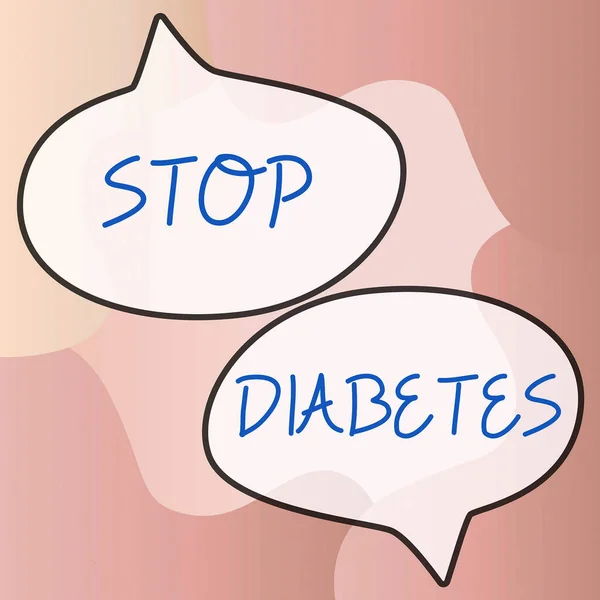 Konzeptionelle Anzeige Diabetes Stoppen Geschäftsübersicht Blutzuckerspiegel Ist Höher Als Normales — Stockfoto