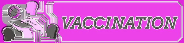 Tekst Met Inspiratie Vaccinatie Internet Concept Behandeling Die Het Lichaam — Stockfoto