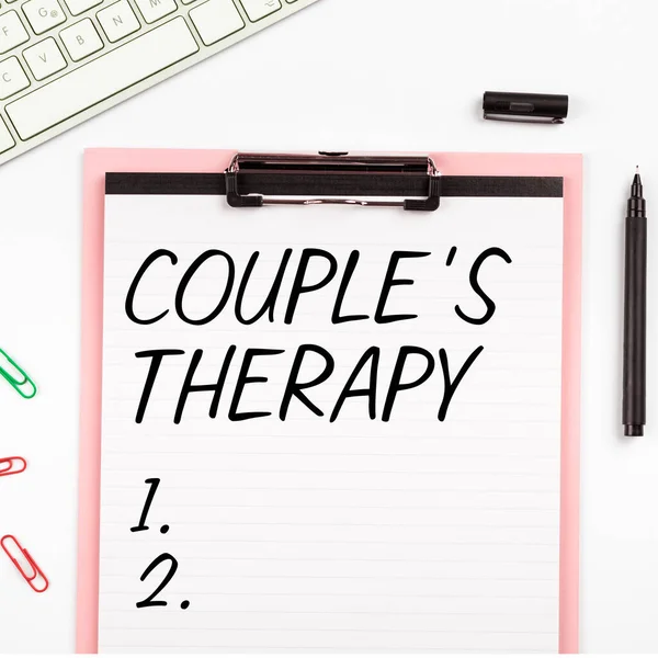 Kavramsal Başlık Çiftler Terapisi Bireyler Çiftler Için Ilişki Sıkıntısı Üzerine — Stok fotoğraf