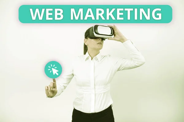 Κείμενο Που Δείχνει Web Marketing Επιχειρηματική Έννοια Ηλεκτρονικό Εμπόριο Διαφήμιση — Φωτογραφία Αρχείου