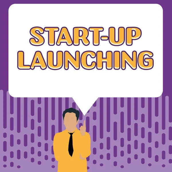 Inspiratie Met Uithangbord Start Lancering Zakelijke Aanpak Start Strategieën Van — Stockfoto