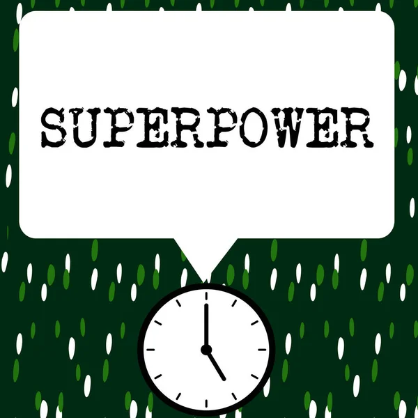Konzeptionelle Darstellung Superpower Geschäftsidee Eine Macht Oder Fähigkeit Einer Art — Stockfoto