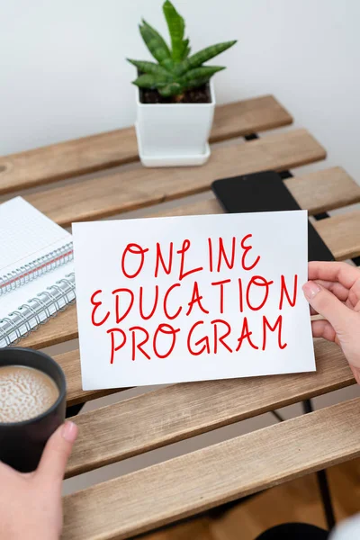 Inspiration Visar Tecken Online Education Program Begreppet Programvaruutveckling Och Programmering — Stockfoto