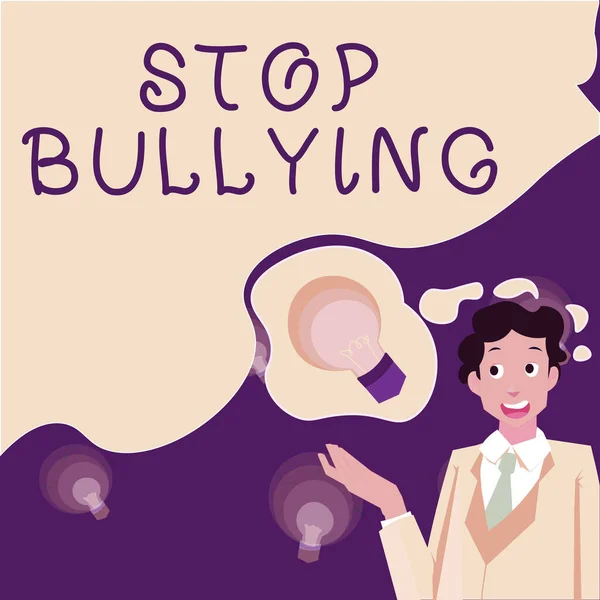 Exibição Conceitual Pare Bullying Vitrine Negócios Lute Elimine Este Comportamento — Fotografia de Stock