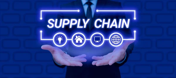 Konzeptionelle Darstellung Supply Chain Konzeptionelles Fotosystem Der Organisation Und Prozesse — Stockfoto