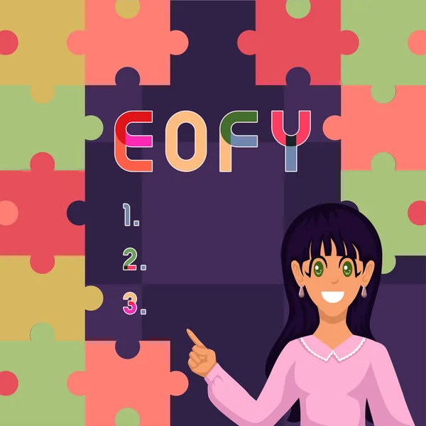 Szöveges Megjelenítés Eofy Internet Concept Mega Eladó Tartott Végén Pénzügyi — Stock Fotó